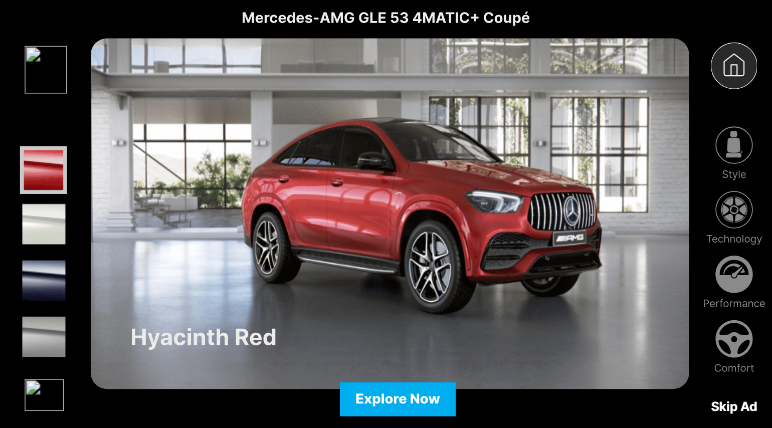 Mercedez Interactive Ad built using KappaX