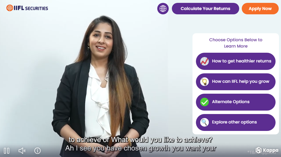 IIFL Interactive ad made using KappaX