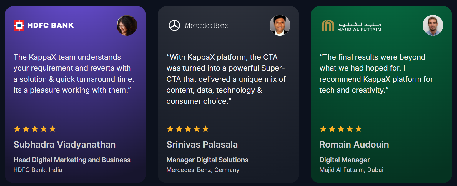KappaX Testimonials