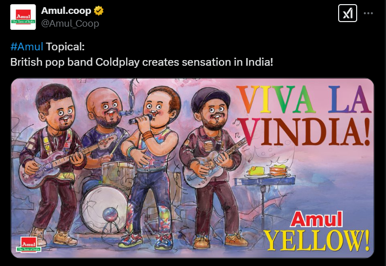 Amul Coldplay Campaign