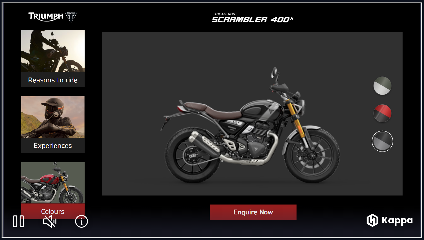 Triumph Interactive Experience Screenshot