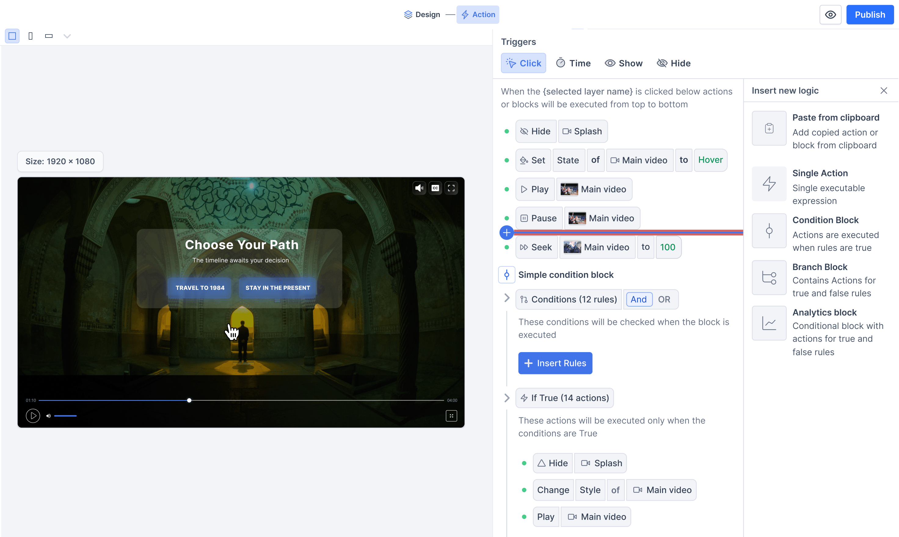 Adding Interactivity Logic Screenshot