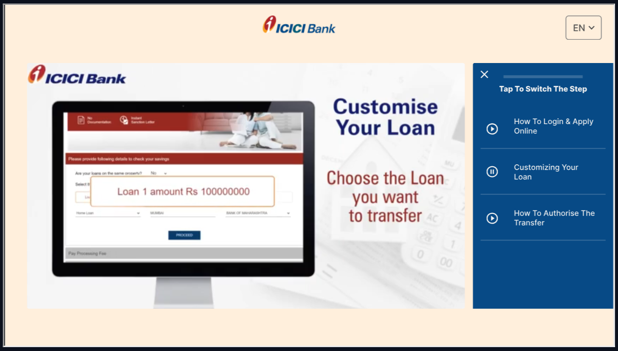 ICICI Home Loans Interactive Experience